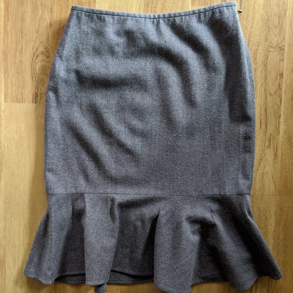 Ann Taylor Factory 2 Purple Wool Trumpet Skirt